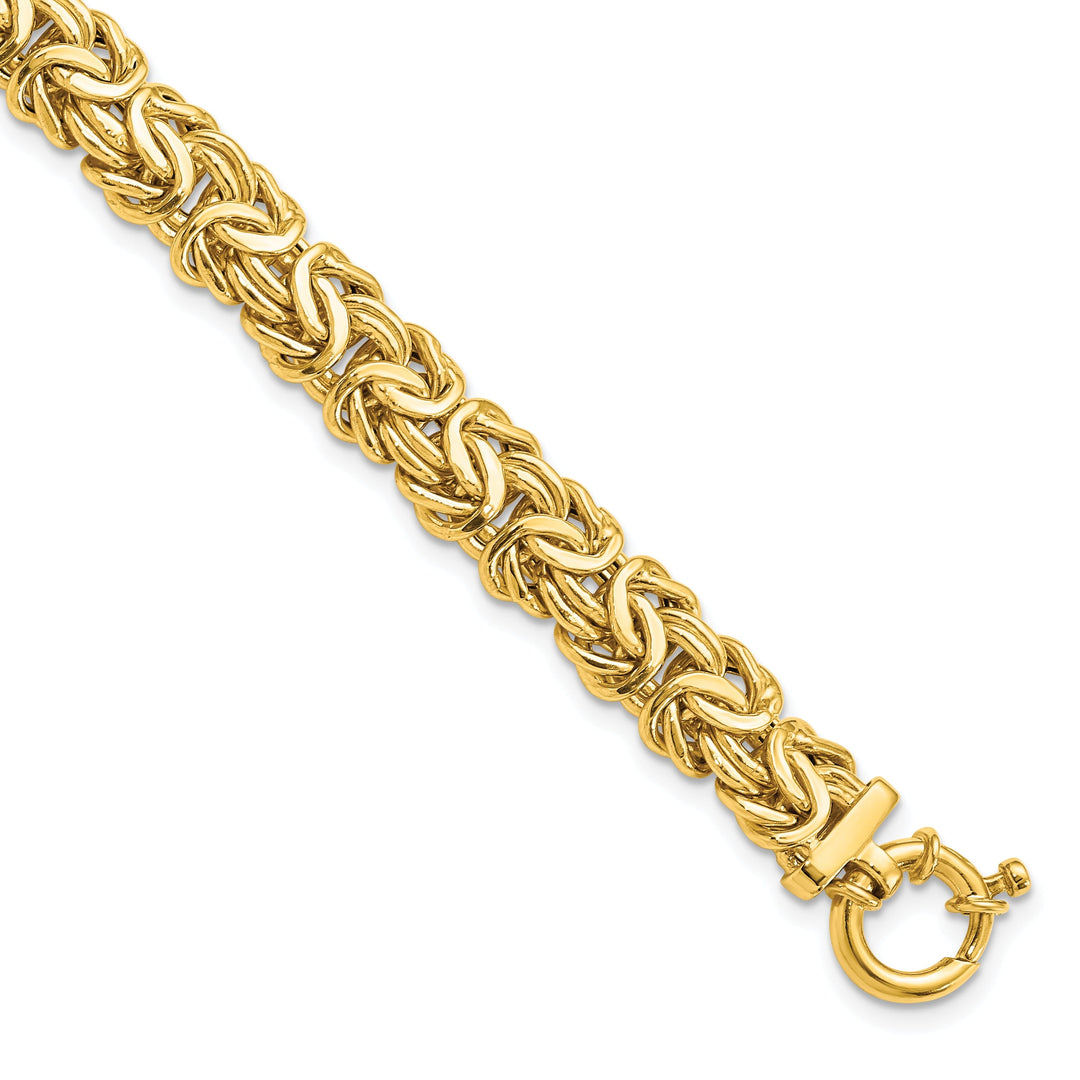 14k Yellow Gold Polished Fancy Link Bracelet