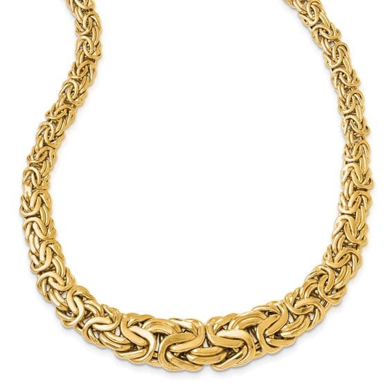 14k Yellow Gold Polished Fancy Link Necklace