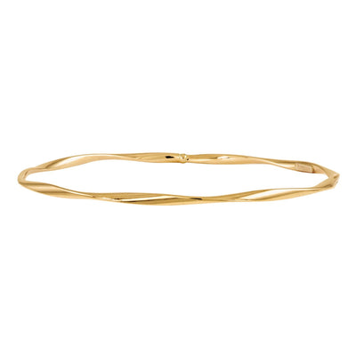 14k Yellow Gold Polished Twisted Slip On Bangle at $ 219.23 only from Jewelryshopping.com