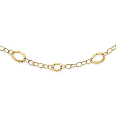 14k Yellow Gold Polished Fancy Link Necklace at $ 531.54 only from Jewelryshopping.com