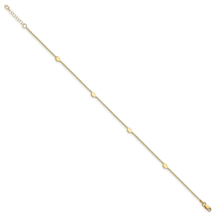 14k Yellow Gold Polished Anklet