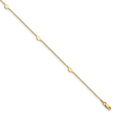 14k Yellow Gold Polished Anklet at $ 291.58 only from Jewelryshopping.com
