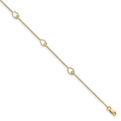 14k Yellow Gold Polished Anklet at $ 288.95 only from Jewelryshopping.com