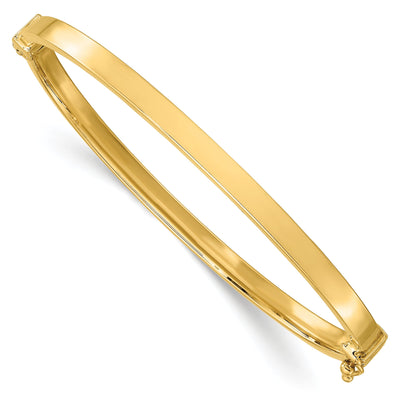14k Yellow Gold Polished Hinged Bangle Bracelet