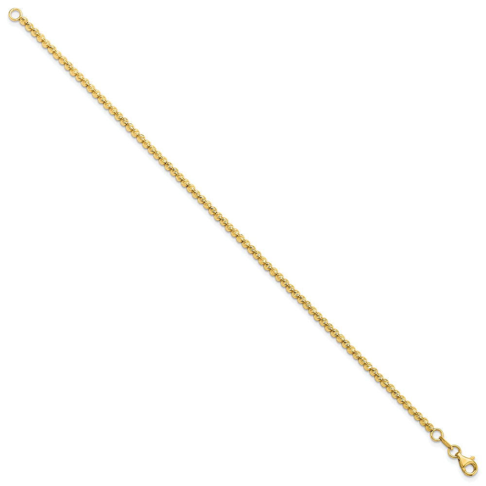 14k Yellow Gold D.C Beaded Bracelet