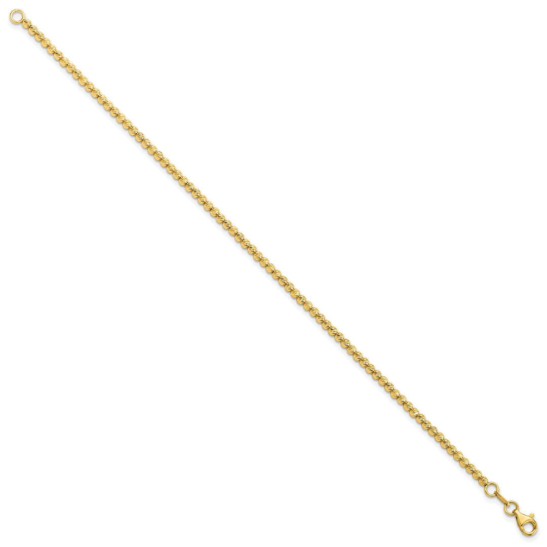 14k Yellow Gold D.C Beaded Bracelet