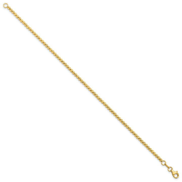 14k Yellow Gold D.C Beaded Bracelet