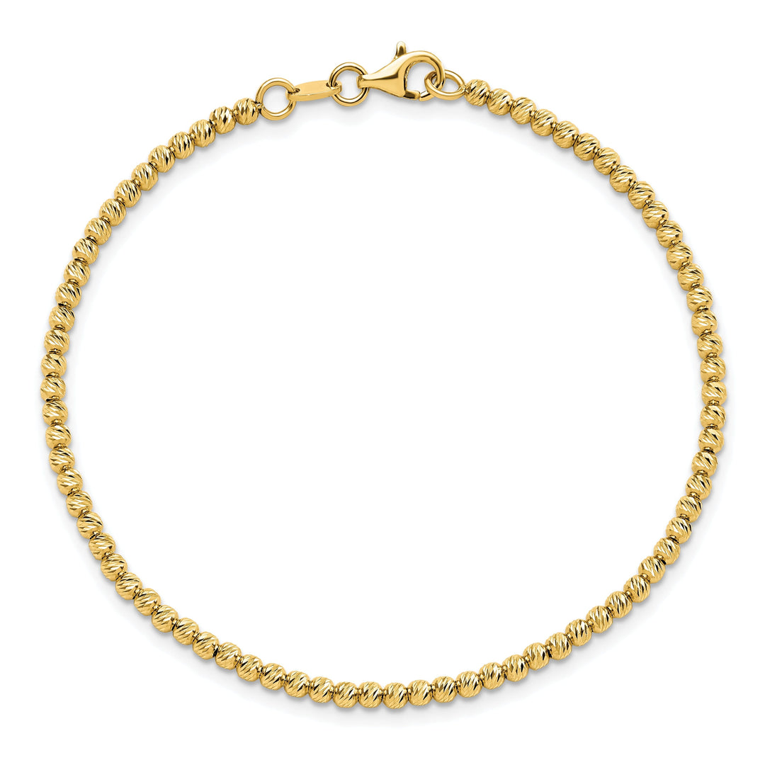 14k Yellow Gold D.C Beaded Bracelet