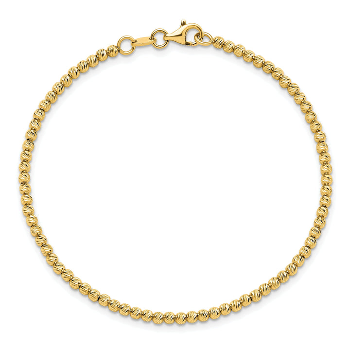 14k Yellow Gold D.C Beaded Bracelet