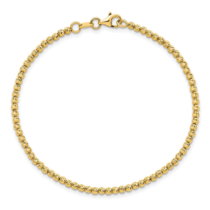 14k Yellow Gold D.C Beaded Bracelet