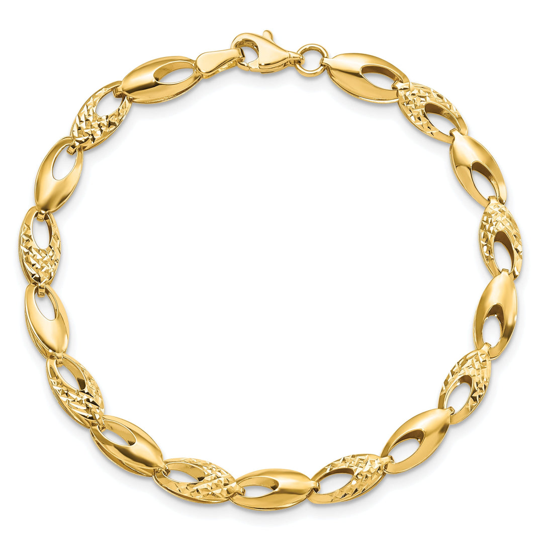 Leslie 14k Yellow Gold Polished D.C Bracelet