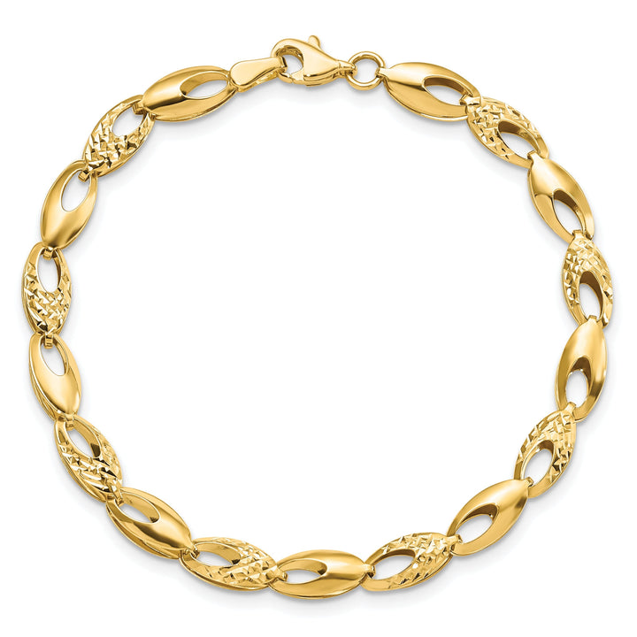 Leslie 14k Yellow Gold Polished D.C Bracelet