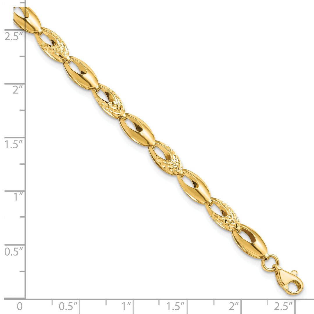 Leslie 14k Yellow Gold Polished D.C Bracelet