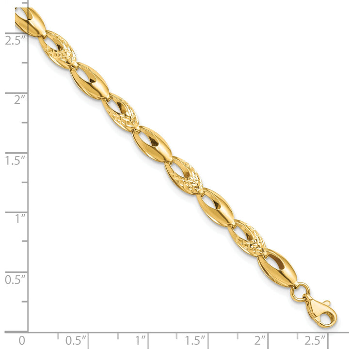 Leslie 14k Yellow Gold Polished D.C Bracelet