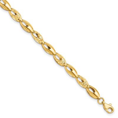Leslie 14k Yellow Gold Polished D.C Bracelet at $ 498.98 only from Jewelryshopping.com