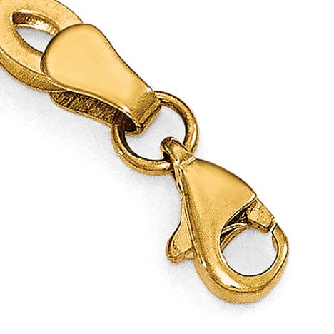 14k Yellow Gold Polished XOXO Bracelet