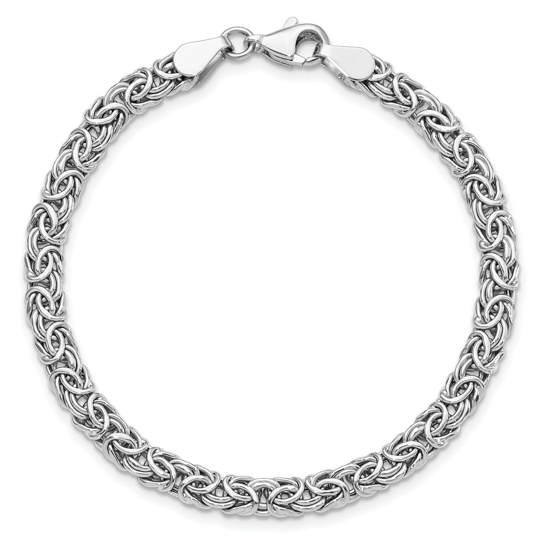 14k White Gold Polished Fancy Link Bracelet