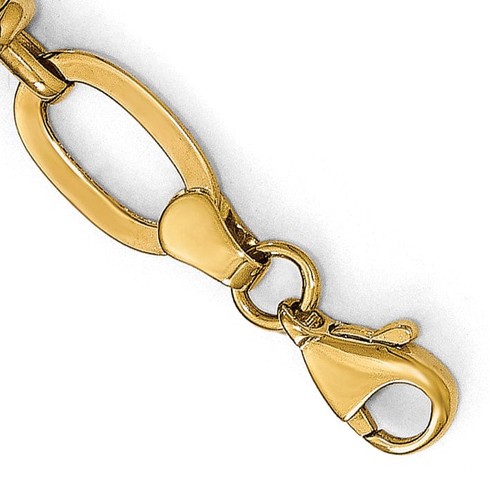 14k Yellow Gold Polished Fancy Link Bracelet