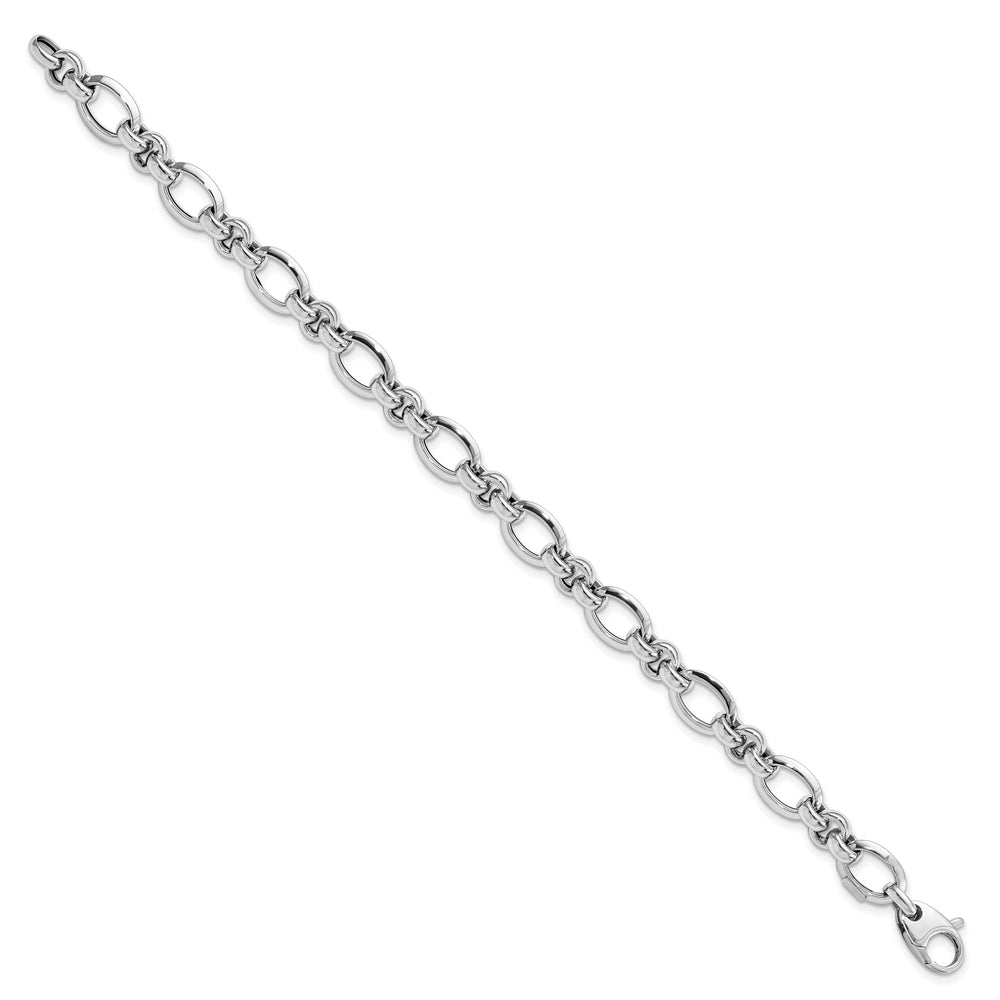 14k White Gold Polished Bracelet