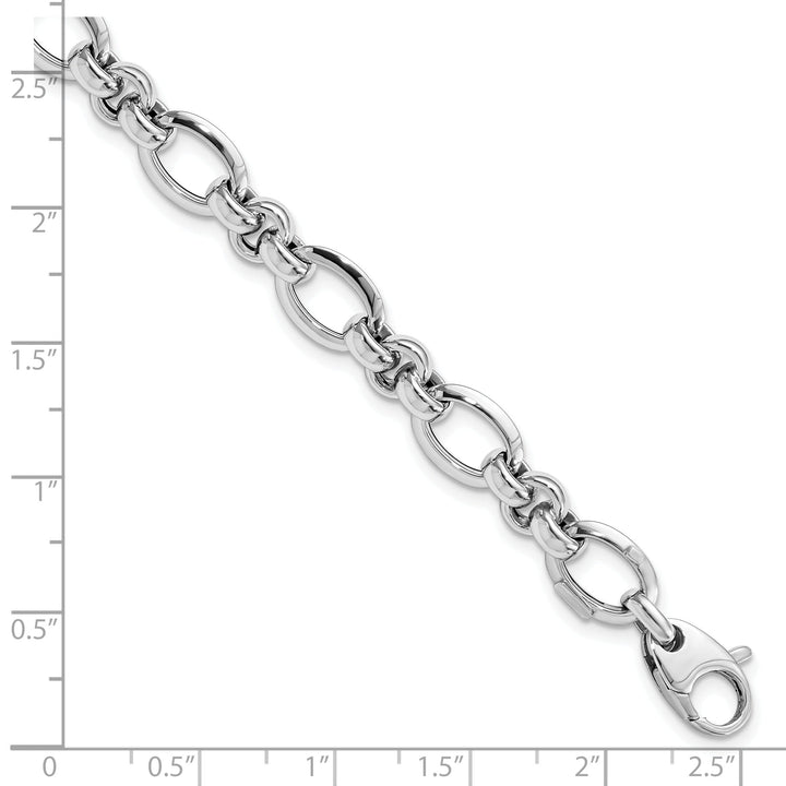 14k White Gold Polished Bracelet