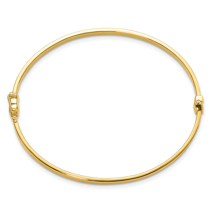 14k Yellow Gold Polished Hinged Bangle