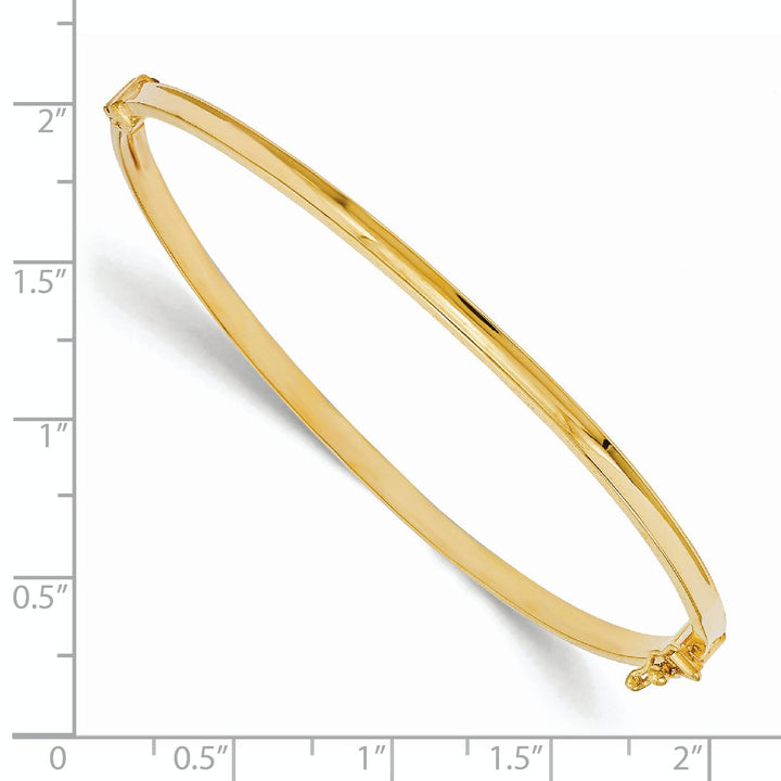 14k Yellow Gold Polished Hinged Bangle