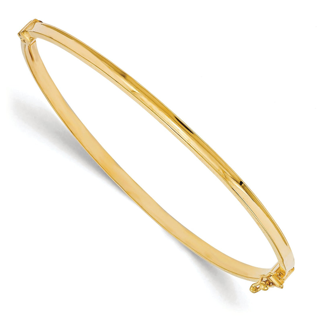 14k Yellow Gold Polished Hinged Bangle