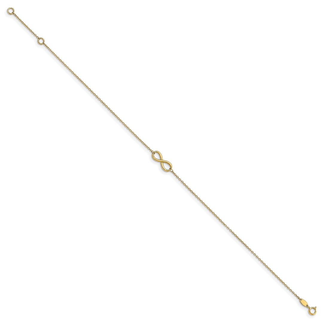 Leslie 14k Yellow Gold Polished Infinity Anklet