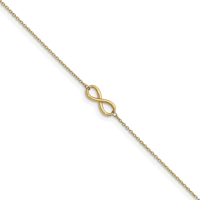 Leslie 14k Yellow Gold Polished Infinity Anklet at $ 207.49 only from Jewelryshopping.com