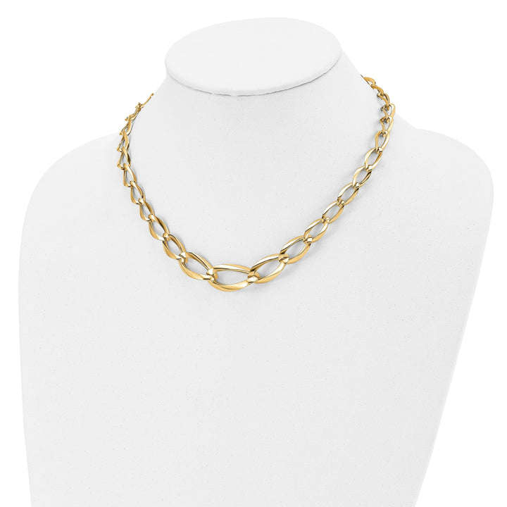 14k Yellow Gold Fancy Link Necklace