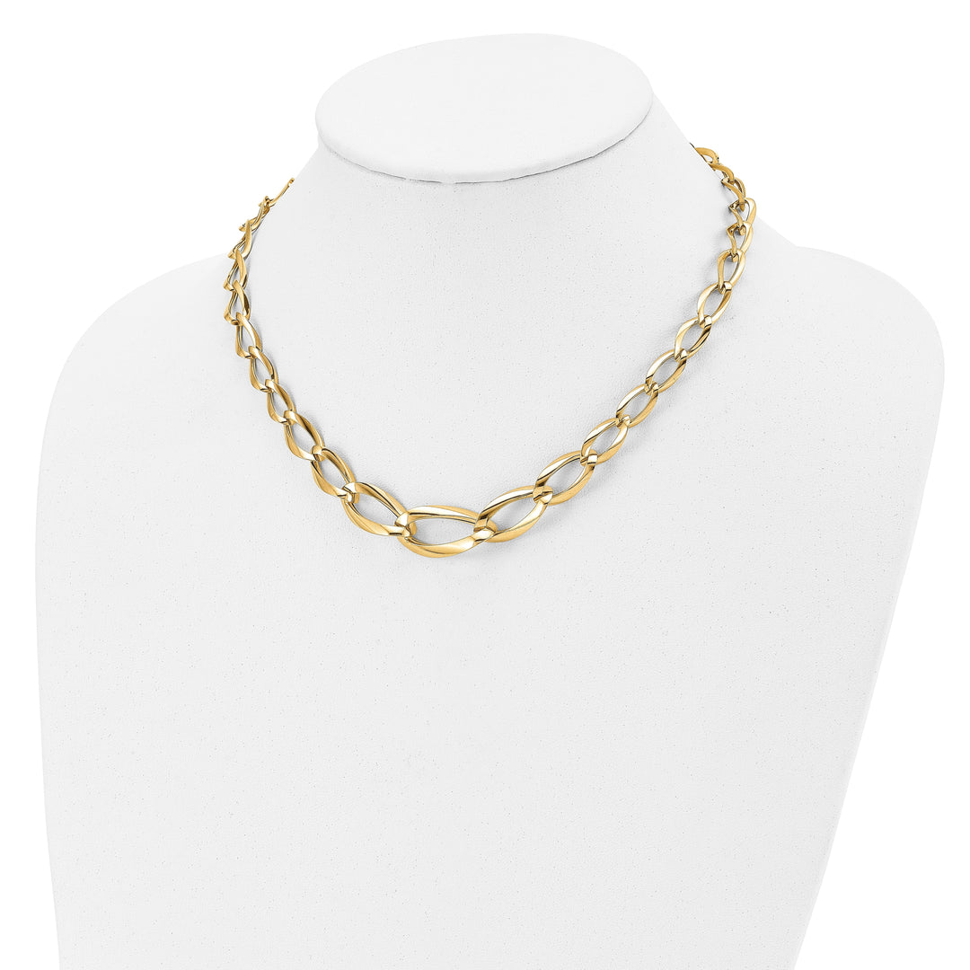 14k Yellow Gold Fancy Link Necklace