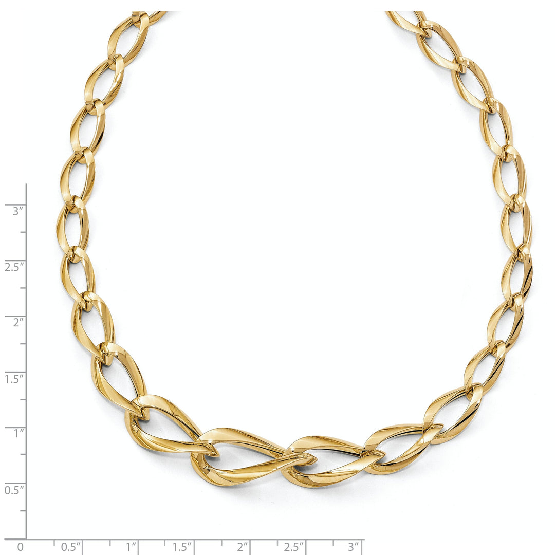 14k Yellow Gold Fancy Link Necklace