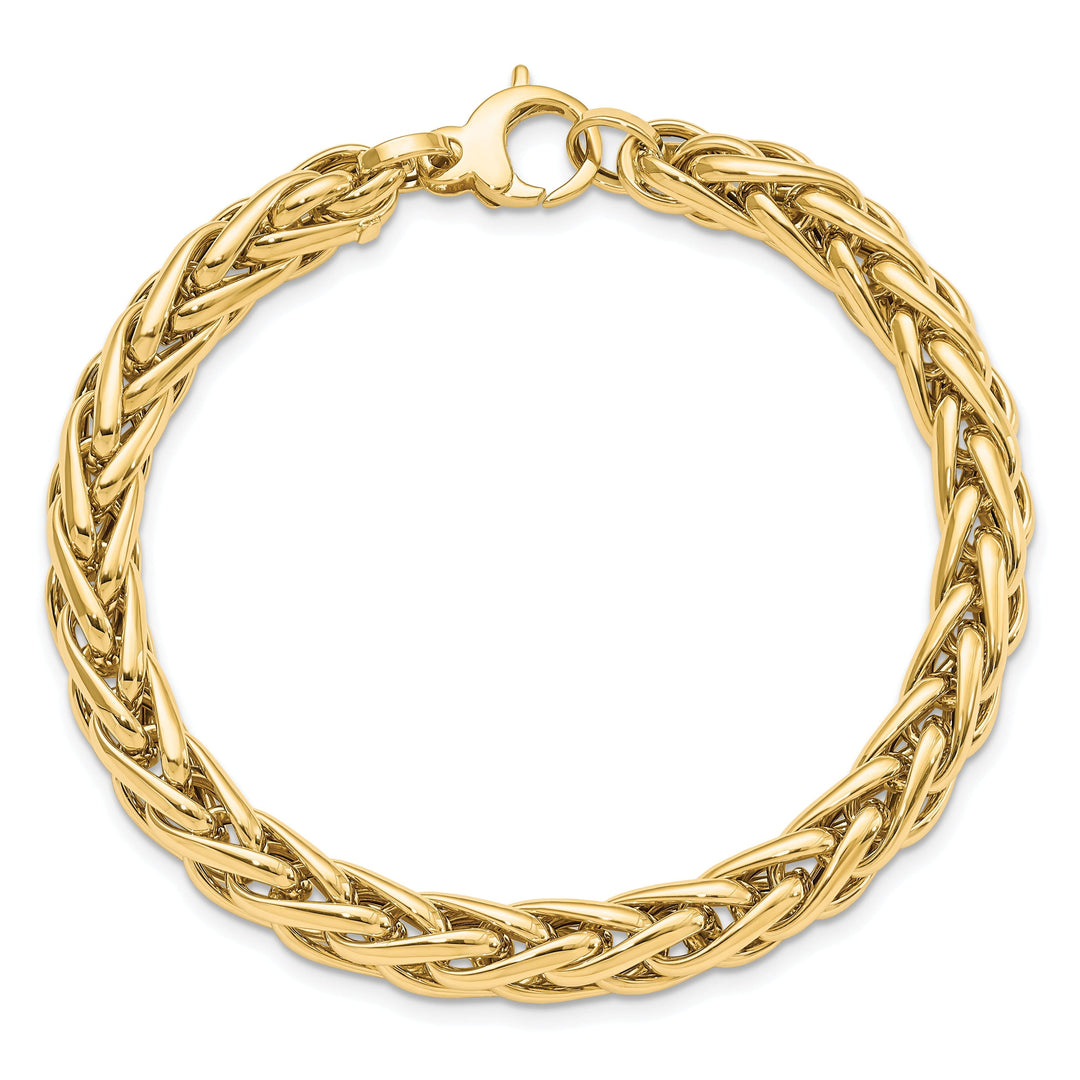 14k Yellow Gold Polished Fancy Link Bracelet