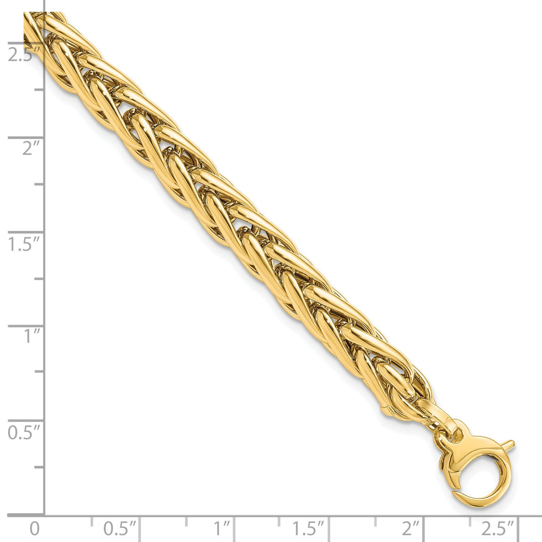 14k Yellow Gold Polished Fancy Link Bracelet