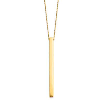 14k Yellow Gold Polished Bar Necklace at $ 413.66 only from Jewelryshopping.com