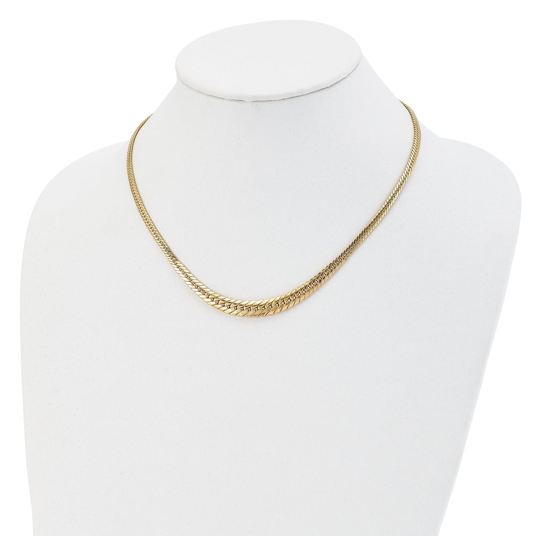 14k Yellow Gold Graduated Fancy Link Necklace