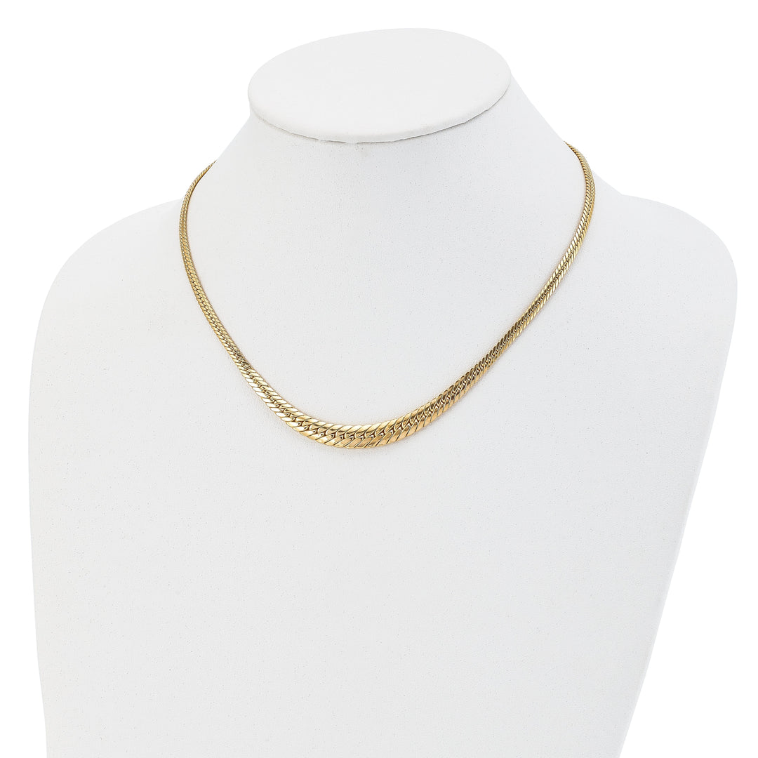 14k Yellow Gold Graduated Fancy Link Necklace
