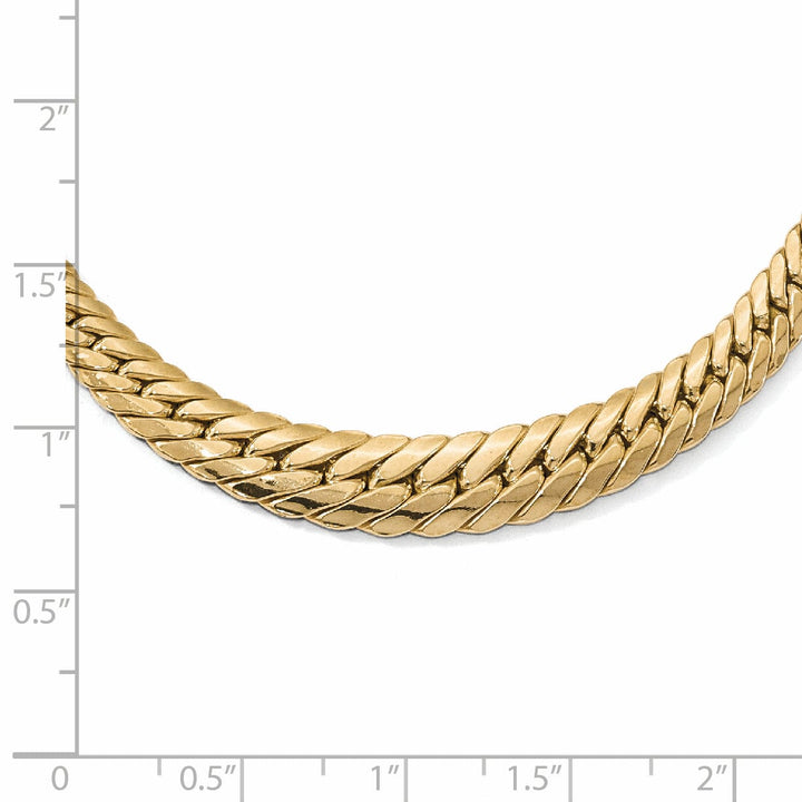 14k Yellow Gold Graduated Fancy Link Necklace