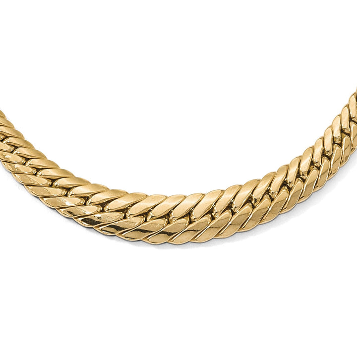 14k Yellow Gold Graduated Fancy Link Necklace