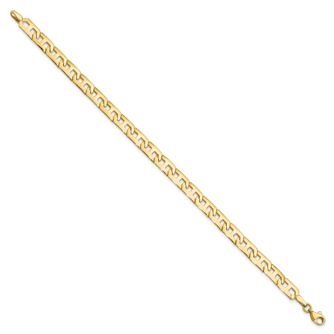 14k Yellow Gold Polished Fancy Link Bracelet