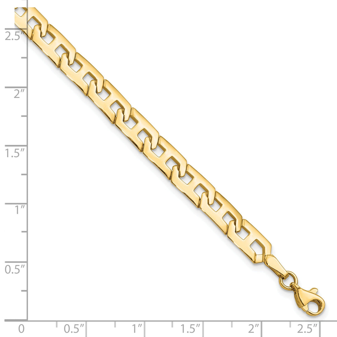 14k Yellow Gold Polished Fancy Link Bracelet