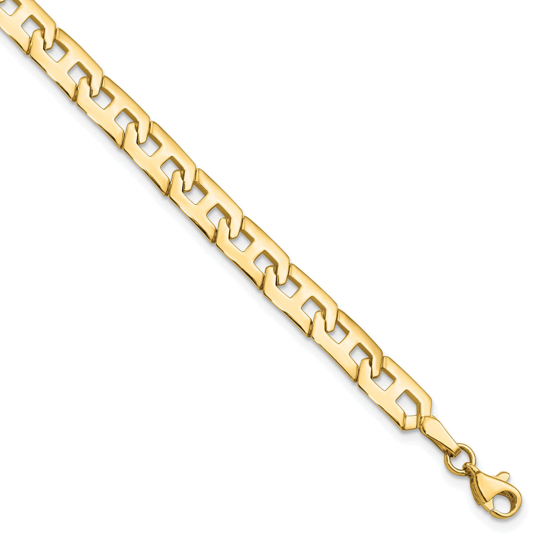 14k Yellow Gold Polished Fancy Link Bracelet
