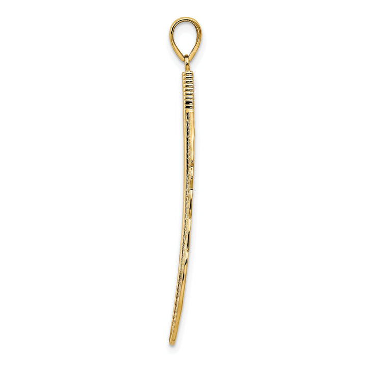 14kt Yellow Gold Feather charm Pendant