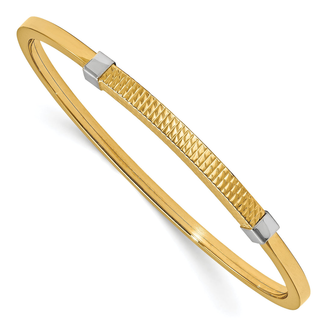 14k Yellow Gold Polished Pull Apart Bangle