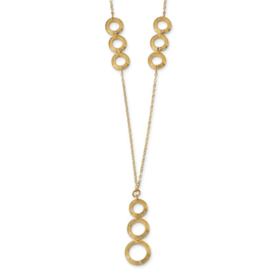 14k Yellow Gold Polished Fancy Circles Necklace at $ 404.91 only from Jewelryshopping.com