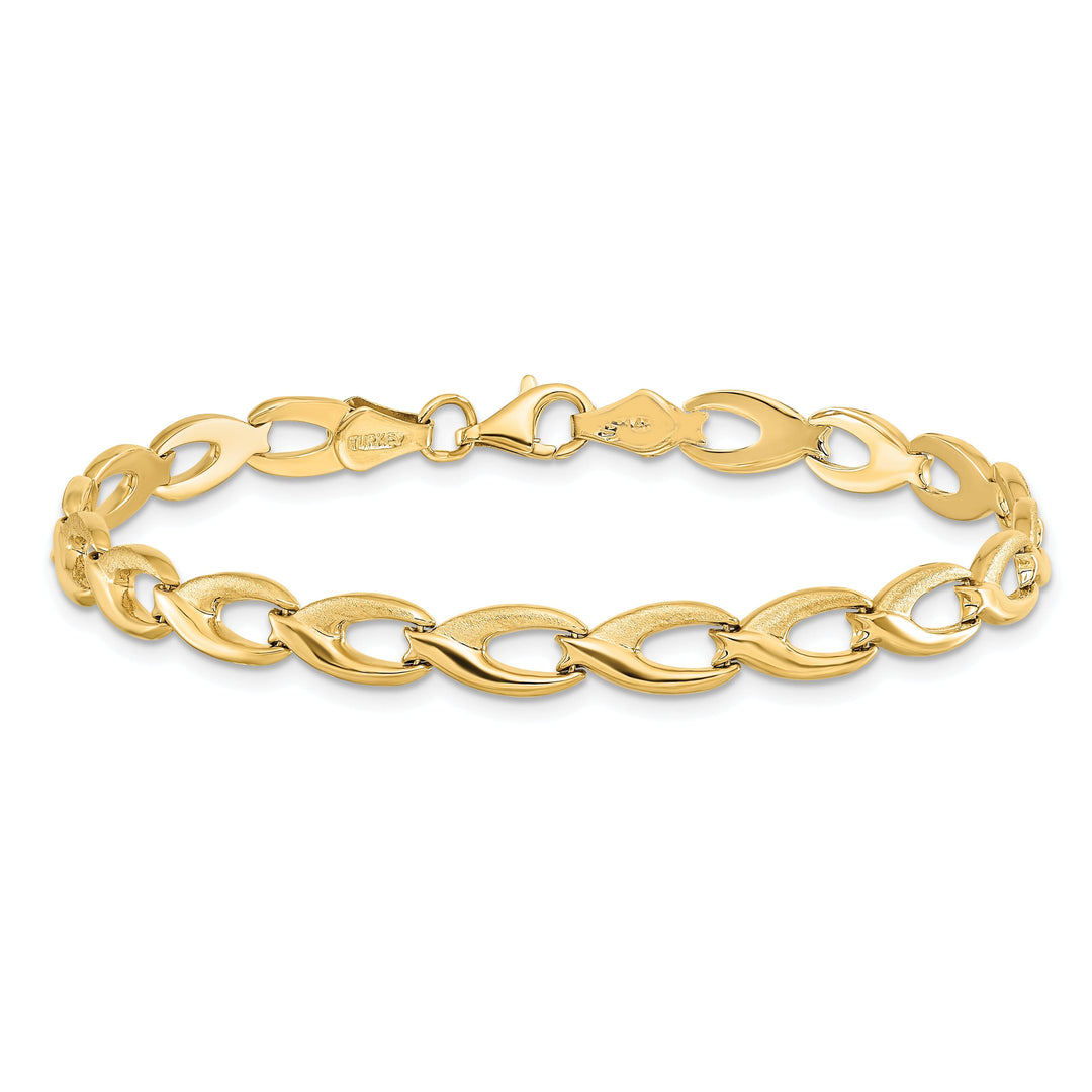 14k Yellow Gold Fancy Link Bracelet