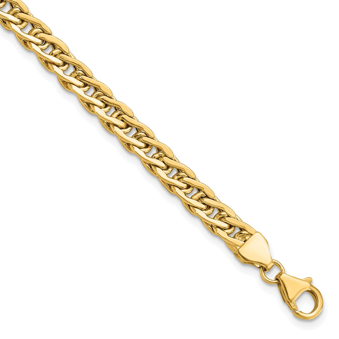 14k Yellow Gold Polished Fancy Link Bracelet
