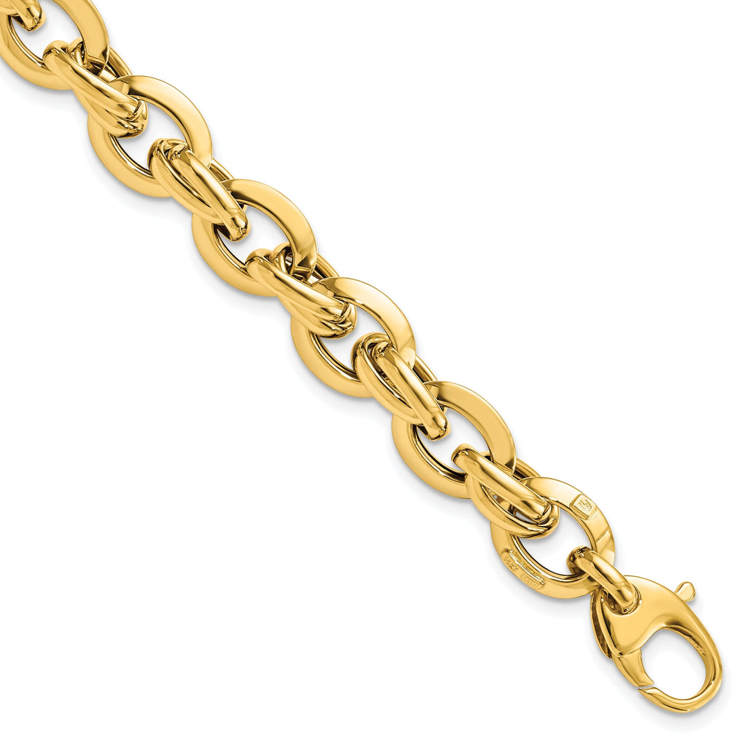 14k Yellow Gold Polished Fancy Link Bracelet