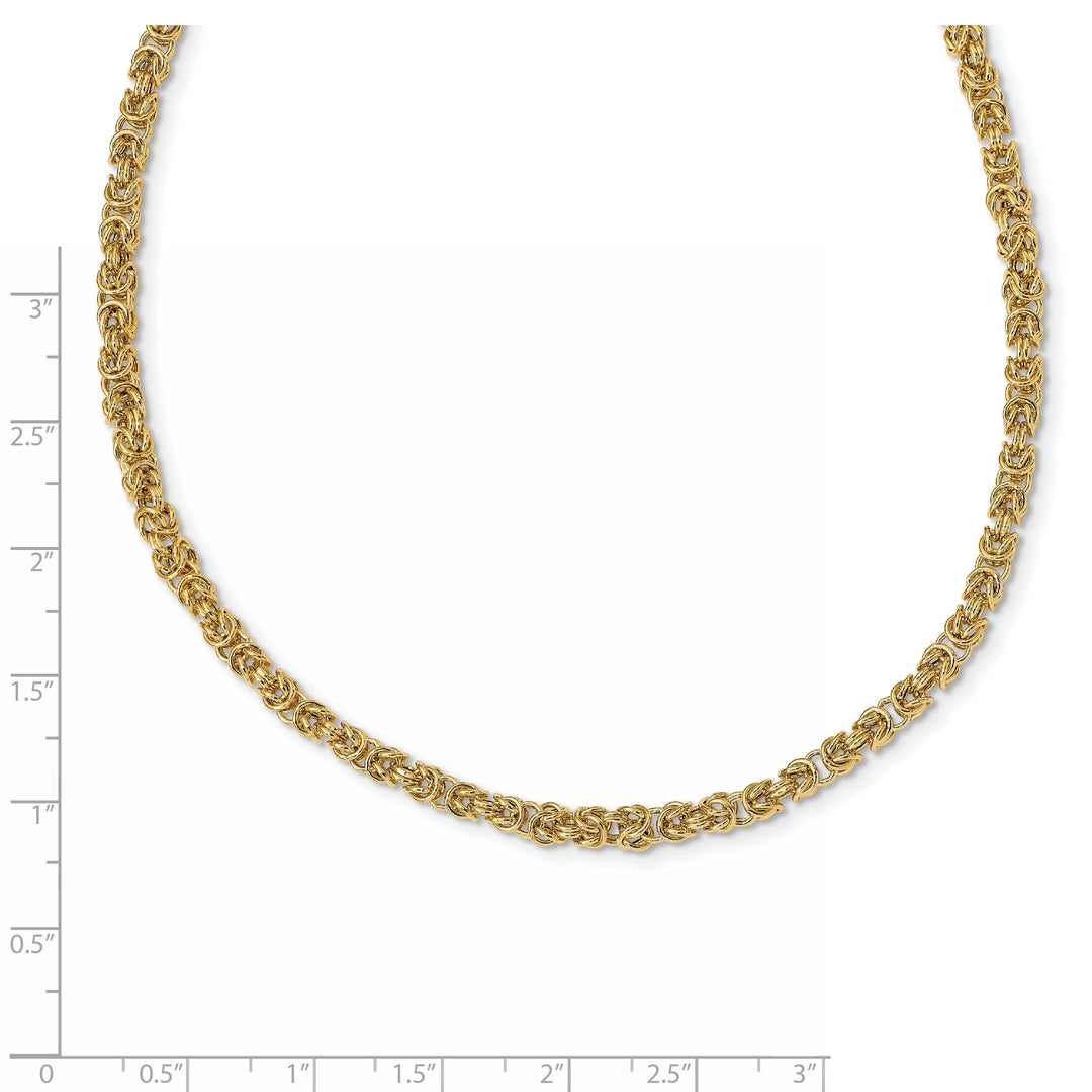 14k Yellow Gold Polished Fancy Link Necklace