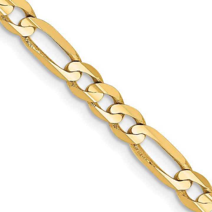 14k Yellow Gold 4.00m Concave Open Figaro Chain